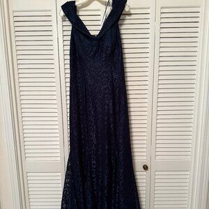 Navy Blue Long Formal Gown